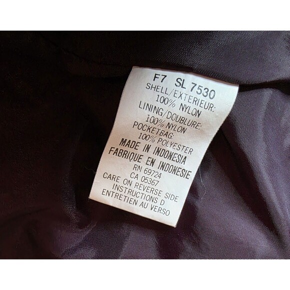 Vintage Columbia Long’s Peak Two Piece Coat Small Purple Green Fleece Lined Hood - Picture 7 of 16